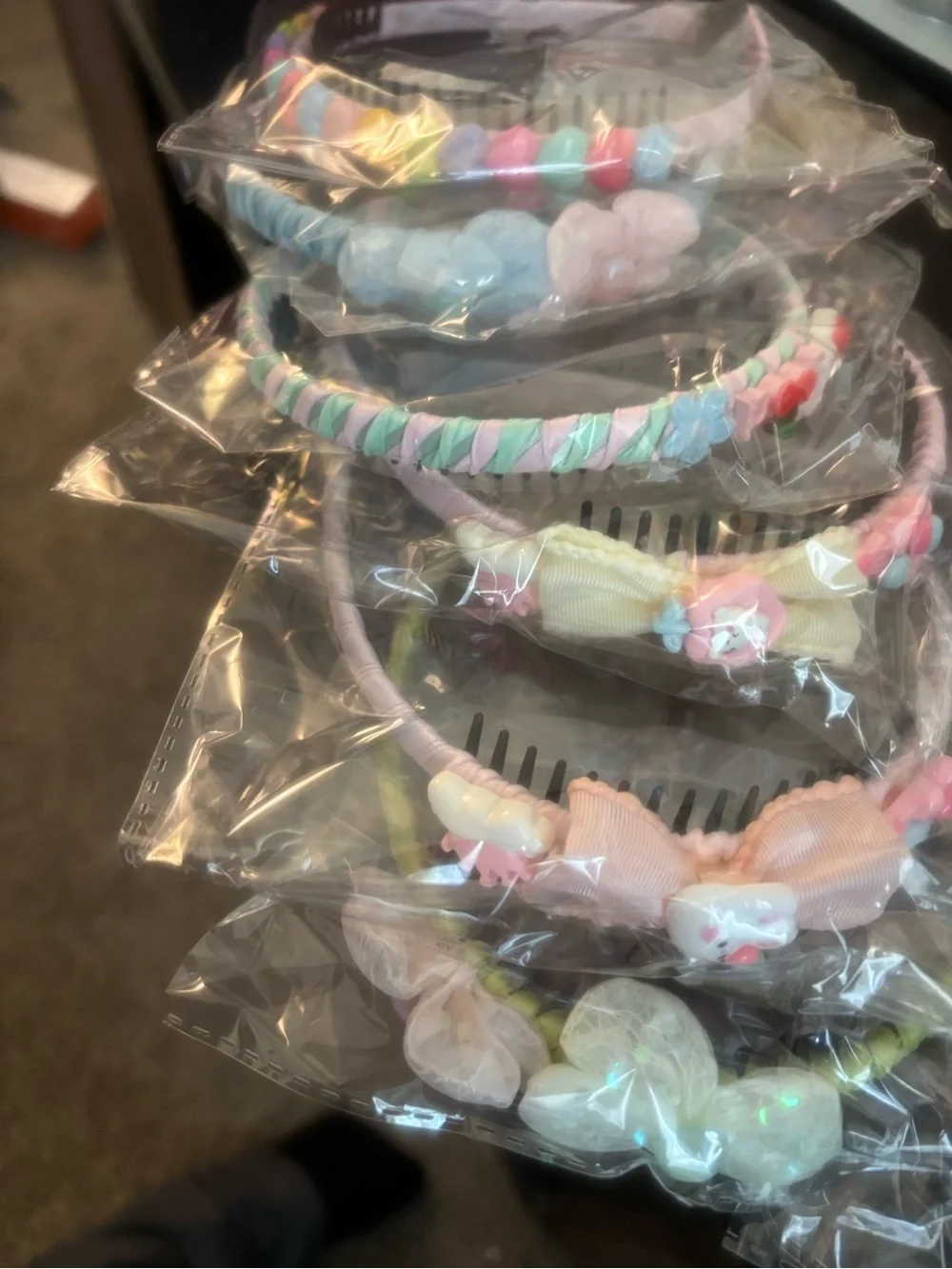 Kids Pastel Multicolor Floral Headband Set